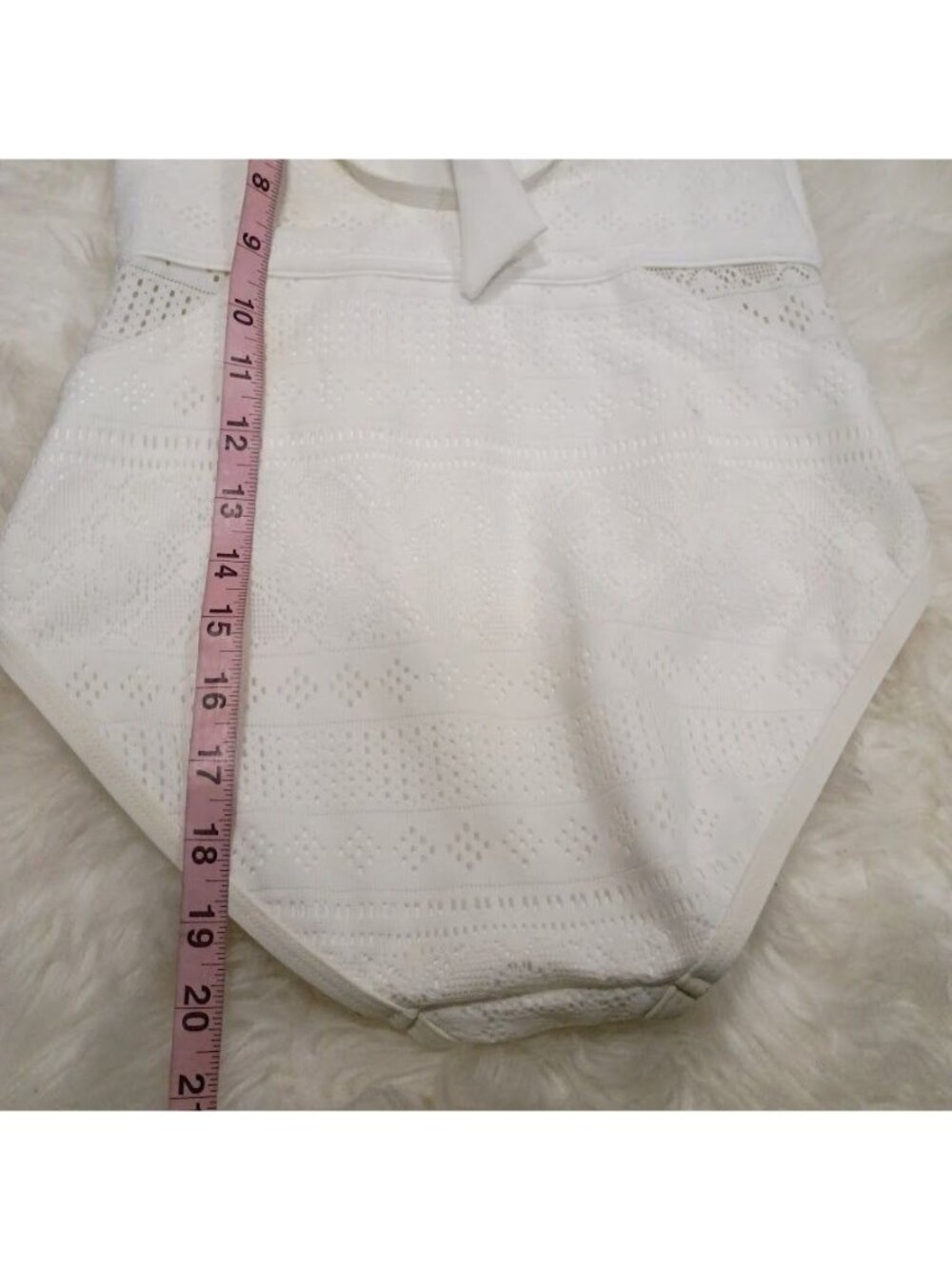 Anne Cole White Strapless Tie-Front One-Piece Swimsuit With Lace Details - Picture 9 of 11